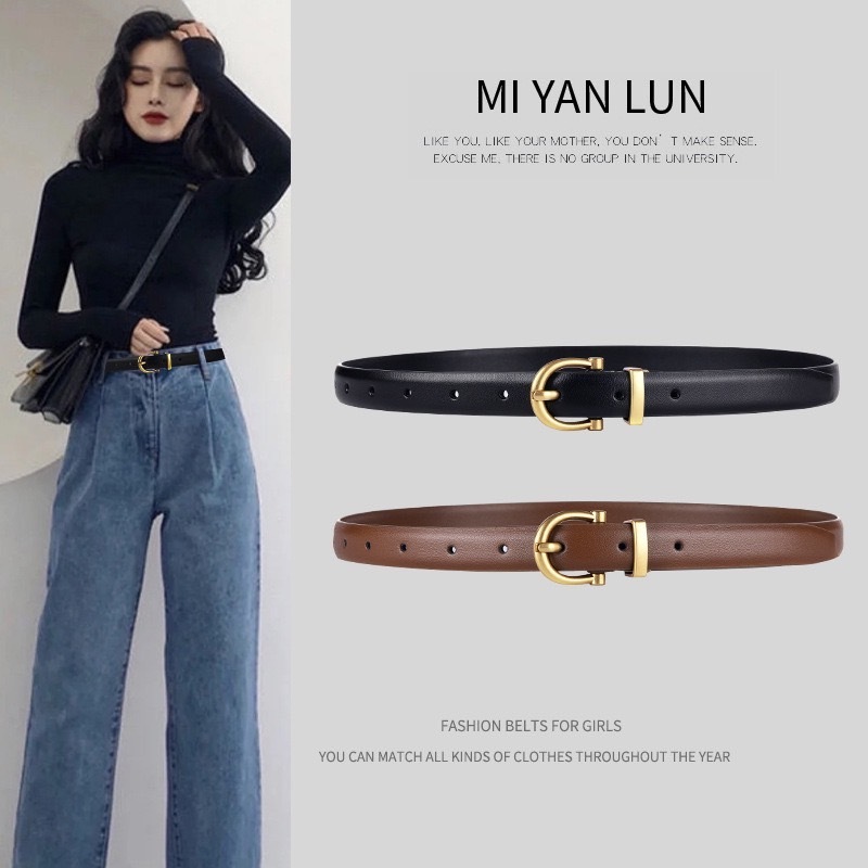 (พร้อมส่งจากไทย)เข็มขัด ผู้หญิง เข็มขัดใส่เที่ยว เข็มขัดใส่ทำงานสีสุภาพ(GC-211)