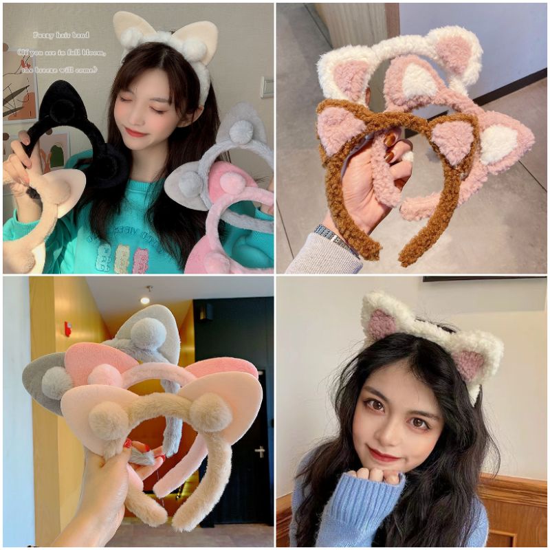 พร้อมส่งจากไทย‼ ที่คาดผมหูแมวนุ่มนิ่ม  หูแมวคอสเพลย์ คาดผมตุ๊กตา ที่คาดผมเกาหลีน่ารัก