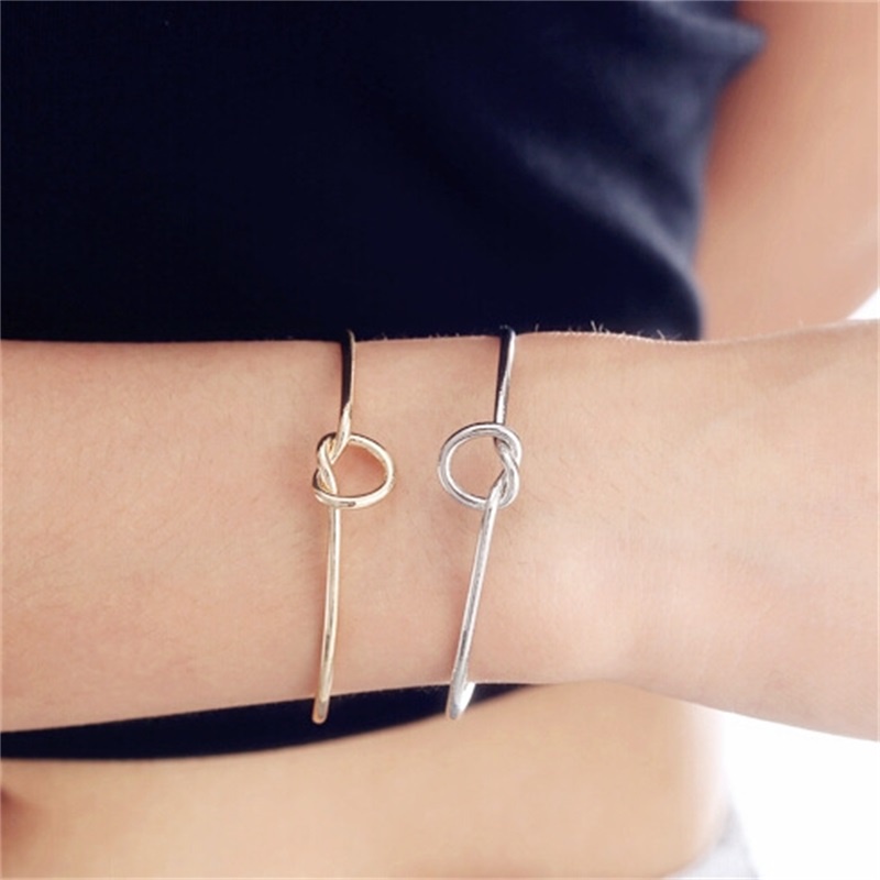 พร้อมส่งสร้อยข้อมือกําไลข้อมือโลหะสีโรสโกลด์สีเงินสีดําสไตล์ยุโรปอเมริกัน DIY