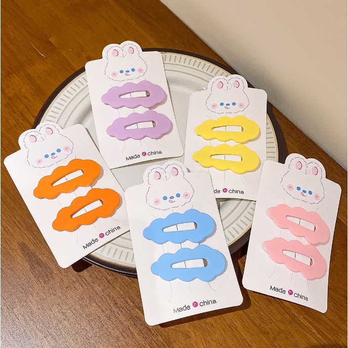 [พร้อมส่งในไทย] กิ๊บติดผม รูปก้อนเมฆน่ารัก สีแคนดี้ สําหรับผู้หญิง