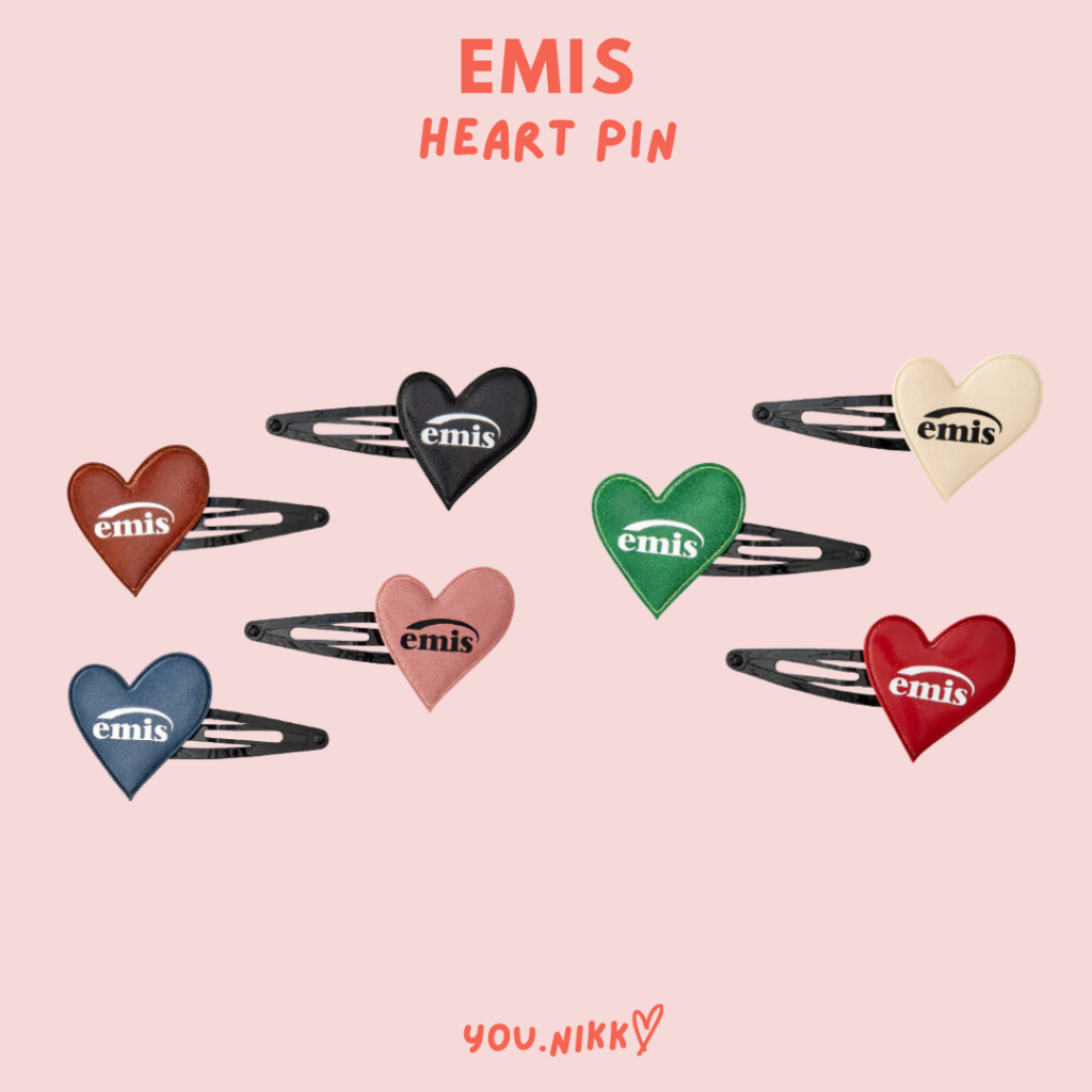 (พร้อมส่งในไทย) กิ๊ฟติดผม Emis heart pin 1คู่ 2ชิ้น
