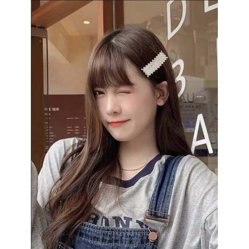 มาหยากิ๊ฟช้อป  กิ๊บติดผม ประดับไข่มุก เรียบหรู สไตล์เกาหลี สำหรับสุภาพสตรี ทั่วไป