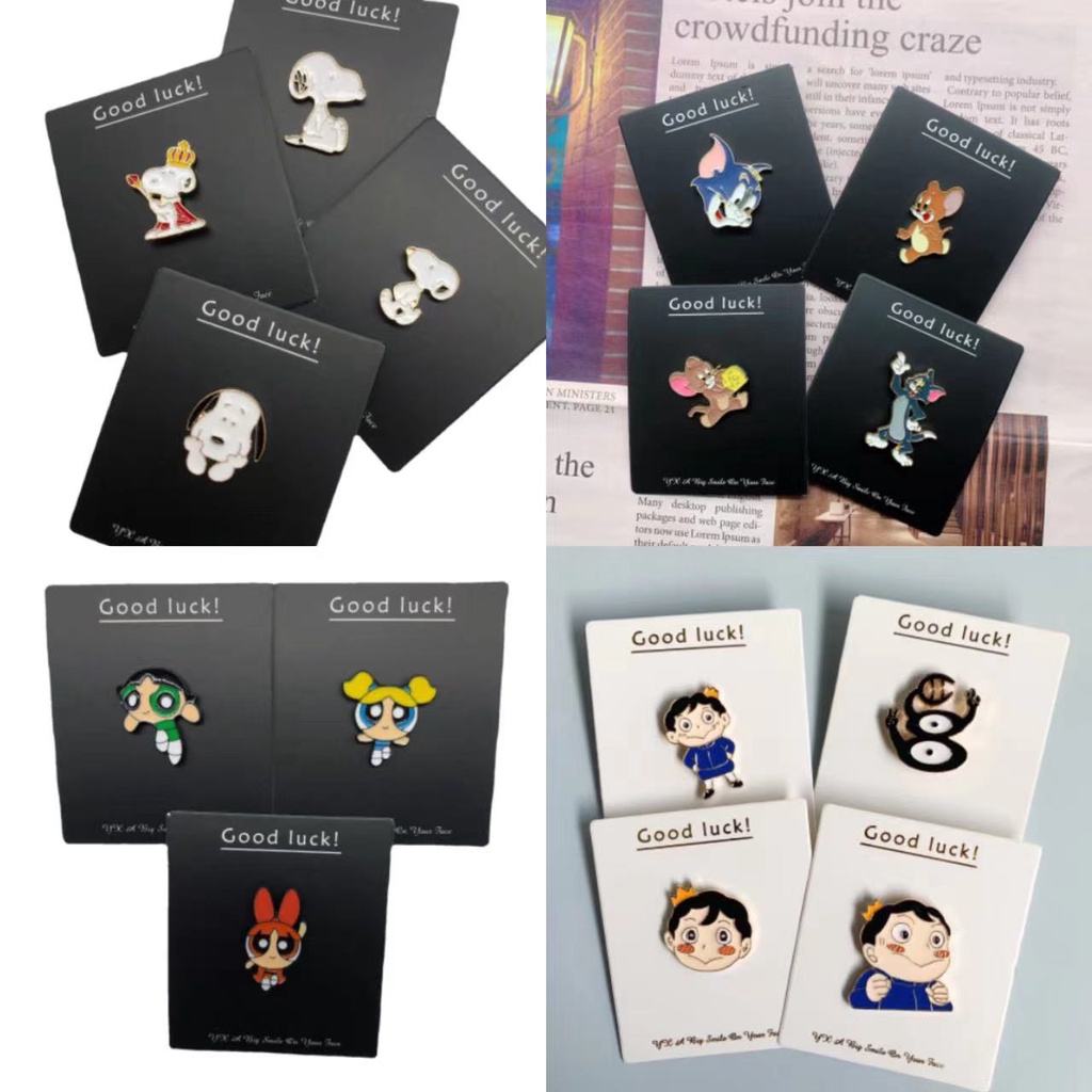 [มี 50 สไตล์] เข็มกลัดโลหะ ลายการ์ตูน อินเทรนด์ เข้ากับทุกการแต่งกาย
