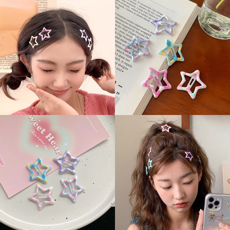 ร้านไทยพร้อมส่ง  กิ๊บติดผม กิฟดาว กิ๊บโบว์ กิฟติดผมน่ารัก จำนวน2ชิ้น