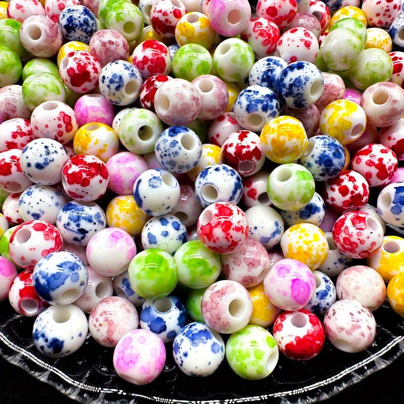 ลูกปัดอะคริลิค ทรงกลม ขนาด 8 มม. สําหรับทําเครื่องประดับ แฮนด์เมด DIY 50 ชิ้น ต่อแพ็ก