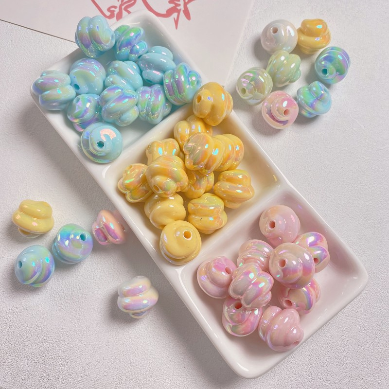 ลูกปัดอะคริลิค หลากสี 16 มม. 50 ชิ้น สําหรับทําพวงกุญแจโทรศัพท์ DIY