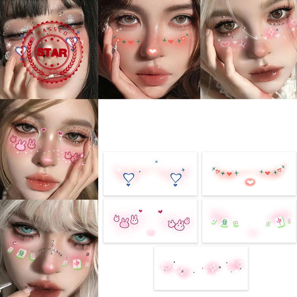 สติกเกอร์รอยสัก ลายคริสต์มาสน่ารัก สร้างสรรค์ 5 ชุด H6N1