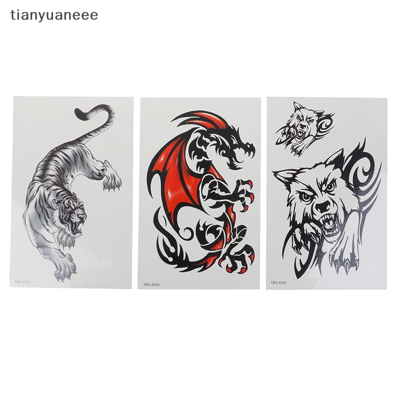 สติกเกอร์รอยสักชั่วคราว ลายแมงป่อง มังกร กันน้ํา สําหรับติดตกแต่งแขน