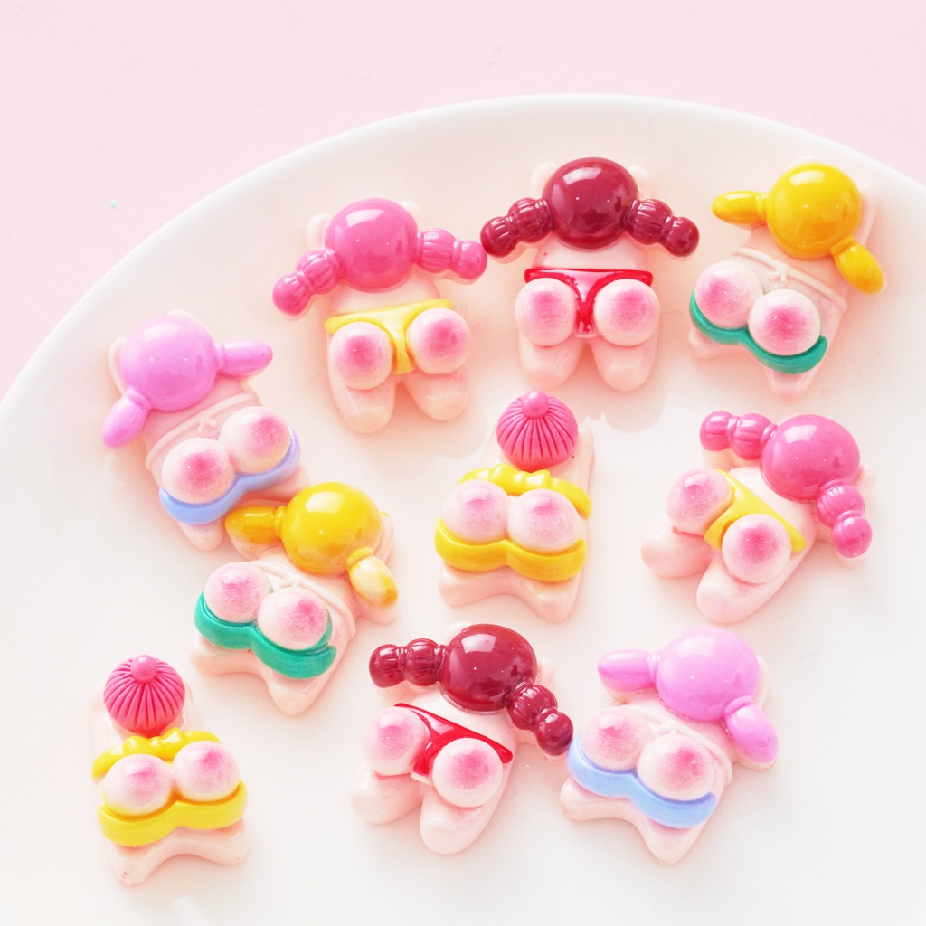 สติกเกอร์เรซิ่น รูปก้นใหญ่ แฮนด์เมด diy สําหรับติดตกแต่งตู้เย็น
