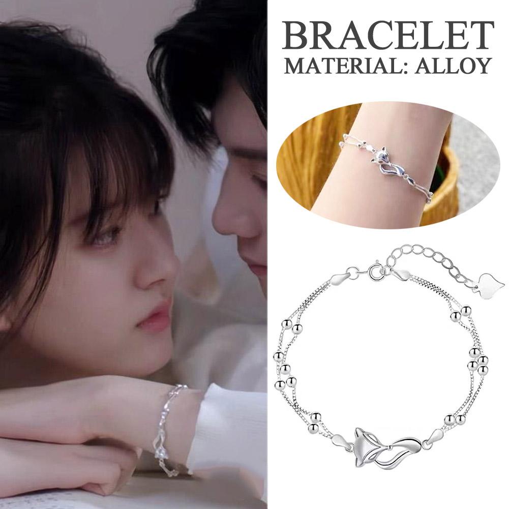 สร้อยข้อมือ จี้สุนัขจิ้งจอกน้อยน่ารัก แฟชั่นฤดูร้อน สําหรับผู้หญิง