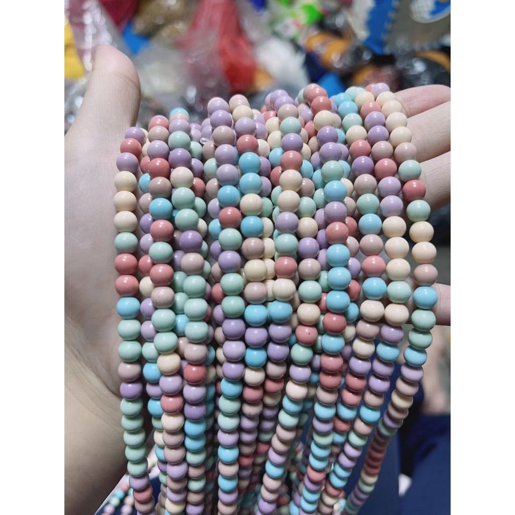 สร้อยข้อมือหินธรรมชาติอัลซาเรนโบว์ 3 วงกลม 6มม