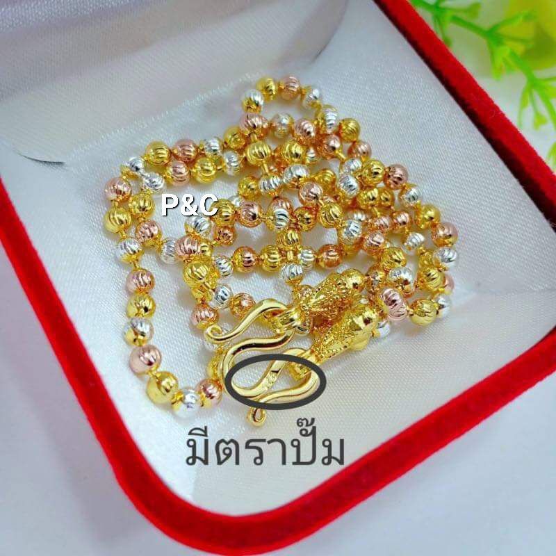 สร้อยคอ 2กษัตริย์ 3กษัตริย์ (มีลายให้เลือก)ใส่ติดตัวได้ตลอดไม่ลอกดำ งานตะขอปั๊ม92.5% สวยเว่อร์.
