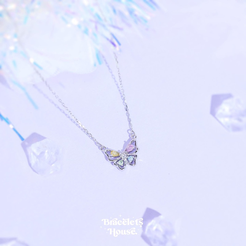 สร้อยคอเงินแท้ 92.5% Mini Flutterfly ✨  [E9-1]