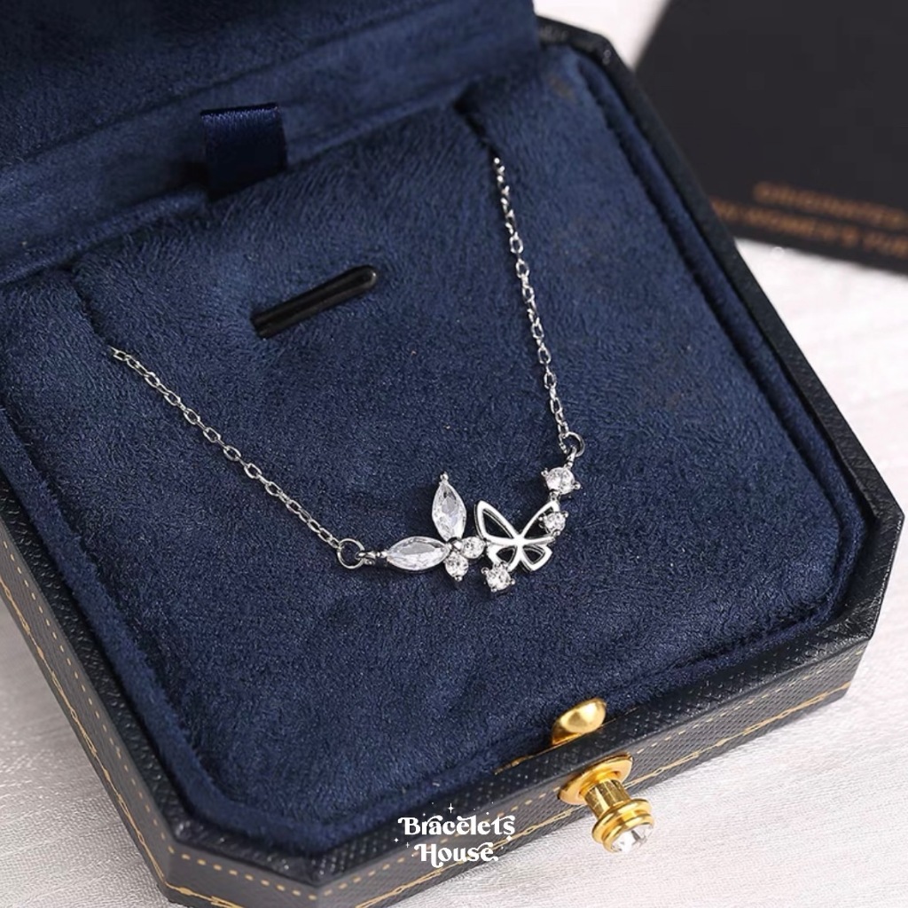 สร้อยคอเงินแท้ Papillon ♡. (ปาปิยอง) ส่งฟรี EMS ! [C9-2]