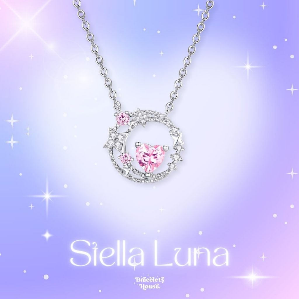 สร้อยคอเงินแท้ Stella Luna  ✨ ส่งฟรี EMS ! [D9-1]