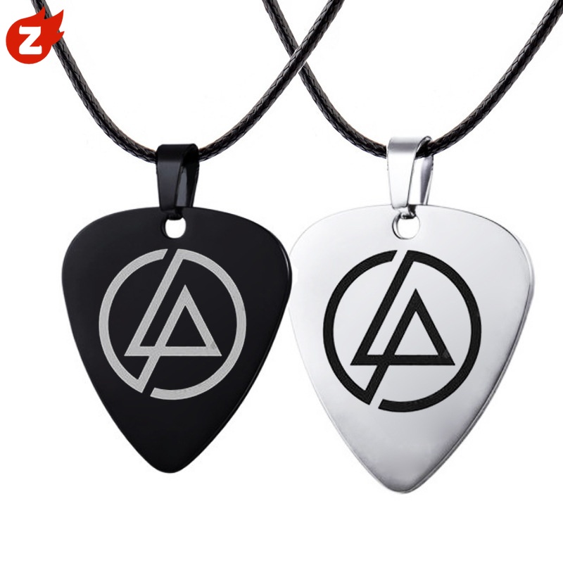 สร้อยคอเชือก จี้ปิ๊กกีตาร์ Idol Singer Rock Band Linkin Park