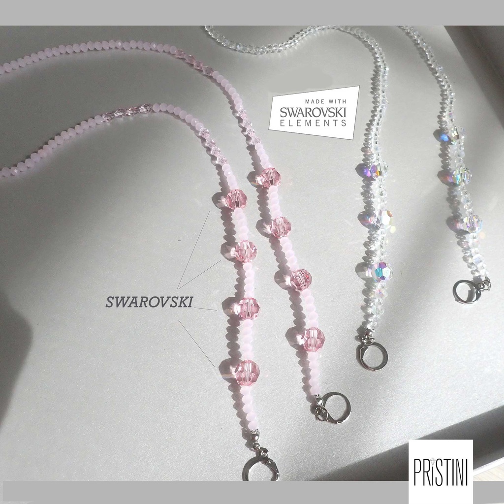 สายคล้องแมสSwarovski และแว่น คริสตัล