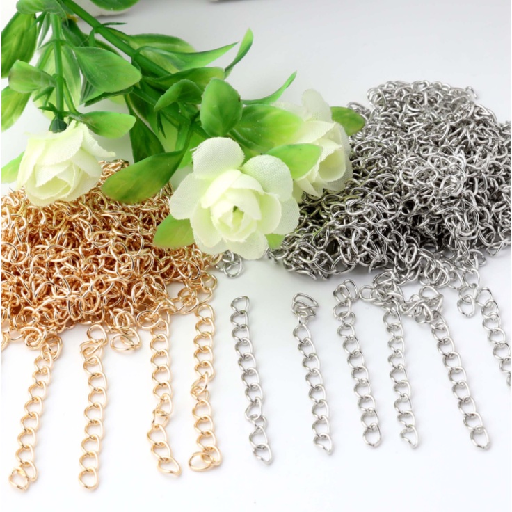 สายโซ่โลหะสําหรับต่อขยายเครื่องประดับ DIY 30 ชิ้น