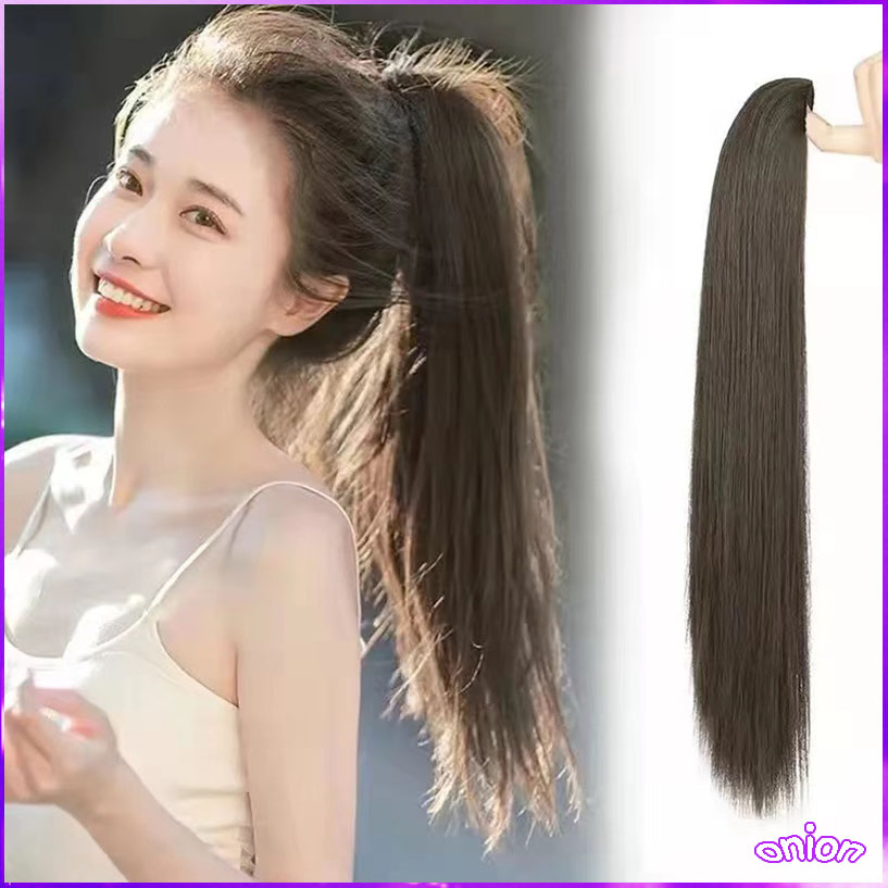 สินค้าพร้อมส่ หางม้าผูกตรง 45-55-65 ซม.ไหมนุ่ม สวย ดูเป็นธรรมชาติสุดๆ ไม่หนัก
