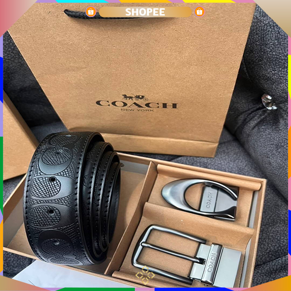 สินค้าพร้อมส่ง เซทเข็มขัด Coach 2 หัว เข็มขัดชายสุดชิค!! ซื้อฝากแฟนคือแฟนรักแฟนหลง