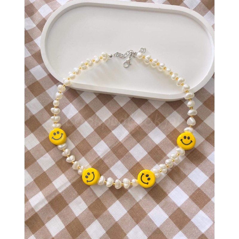 ส่งจากไทย!! สร้อยsmiley สร้อยหน้ายิ้ม Smailey