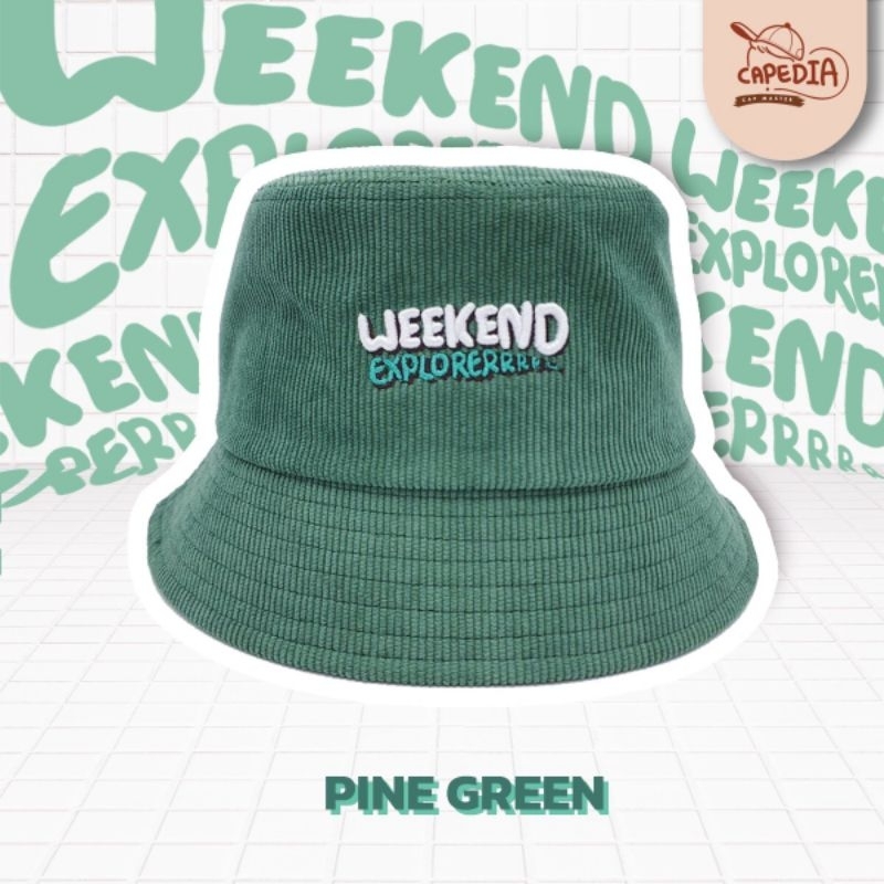 หมวกบักเก็ต น่ารัก ลูกฟูก ❤️ WEEKEND EXPLORER ❤️ ทรงปีกหุบๆ น่ารักมากๆ แบบใหม่ล่าสุด