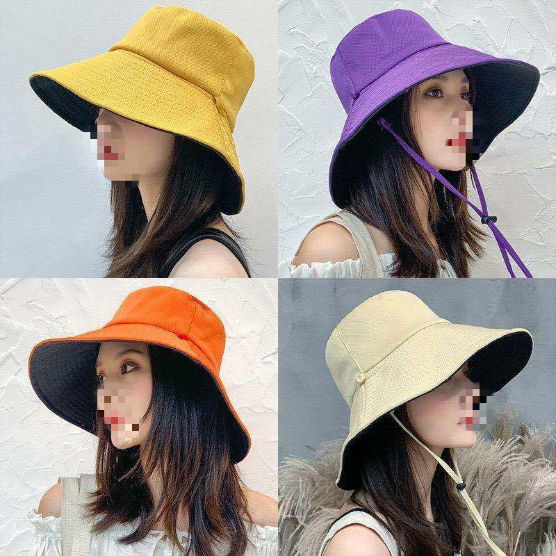 หมวกบัคเก็ตกันแดด ใส่ได้ทั้ง2ด้าน ปีกกว้าง หมวกแฟชั่นสำหรับผู้ชายและผู้หญิง(B02)