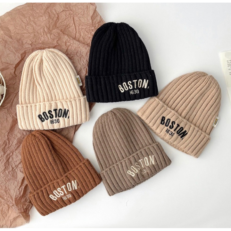หมวกไหมพรม Boston สุดเท๋ หนาอุ่น ใส่สบาย พร้อมส่งในไทย