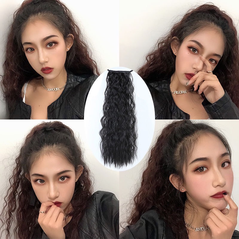 หางม้า  หางม้าผูกลอนม่าม่า ยาว50cm ใส่ดูดีง่ายมากสวยฟูทุกสีค่ะ สิน้ค้าพร้อมส่ง