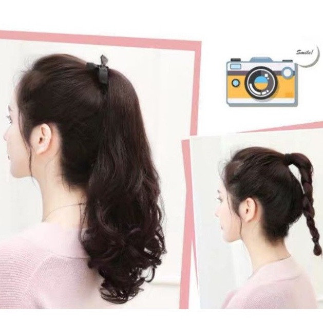 หางม้าผูกลอนคล้ายๆ  หางม้าผูกลอนสวยยาว40cm ปลายหนา สินค้าส่งในไทย