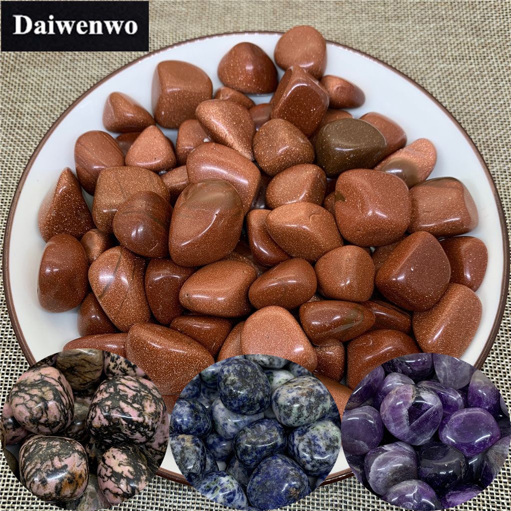 หินทราย หินโรโดไนท์ สีฟ้า อเมทิสต์ กรวด สําหรับตกแต่งตู้ปลา 100 กรัม / ถุง