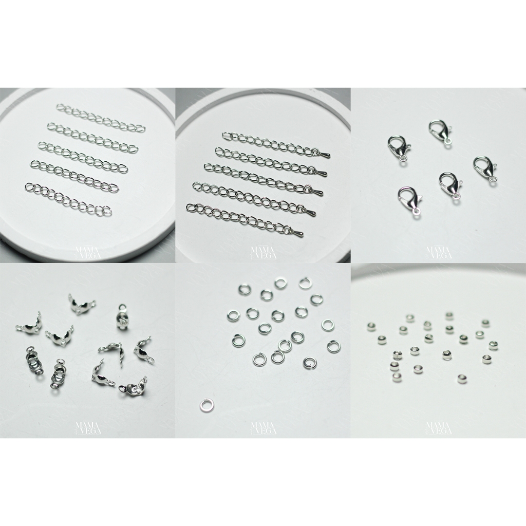 อุปกรณ์เชื่อมต่อเครื่องประดับ โซ่ ตะขอ ปิดปม ห่วง สตอปเปอร์ DIY