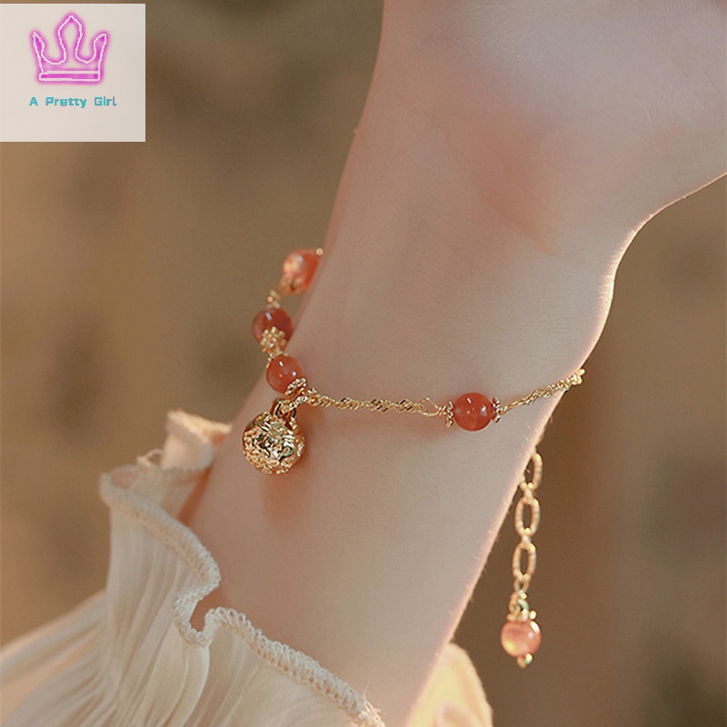 เครื่องประดับ กําไลข้อมือ ประดับลูกปัด หรูหรา สไตล์วินเทจ สําหรับผู้หญิง