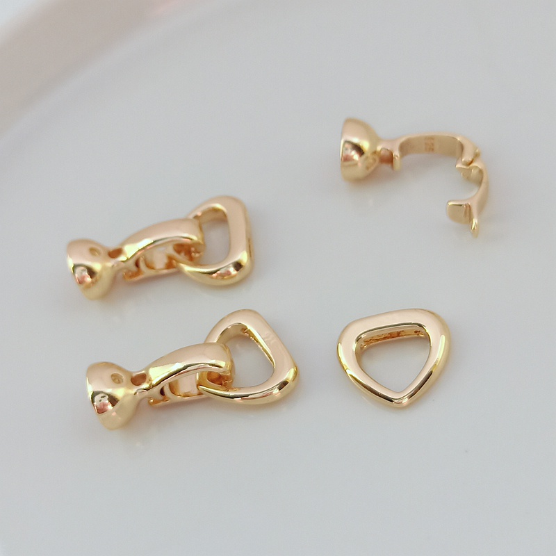 เครื่องประดับหัวเข็มขัด ชุบทอง 14k รูปหัวใจ แฮนด์เมด diy