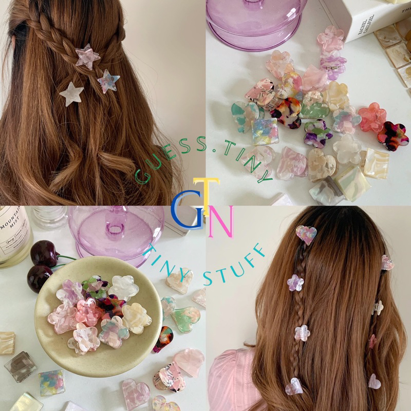 เพิ่มสีใหม่  พร้อมส่งจากไทย 50 แบบ ✨ กิ๊บหนีบผม | กิ๊บจิ๋ว  ✨  All jew jew claw clip     ✨  กิ๊บหินอ่อน