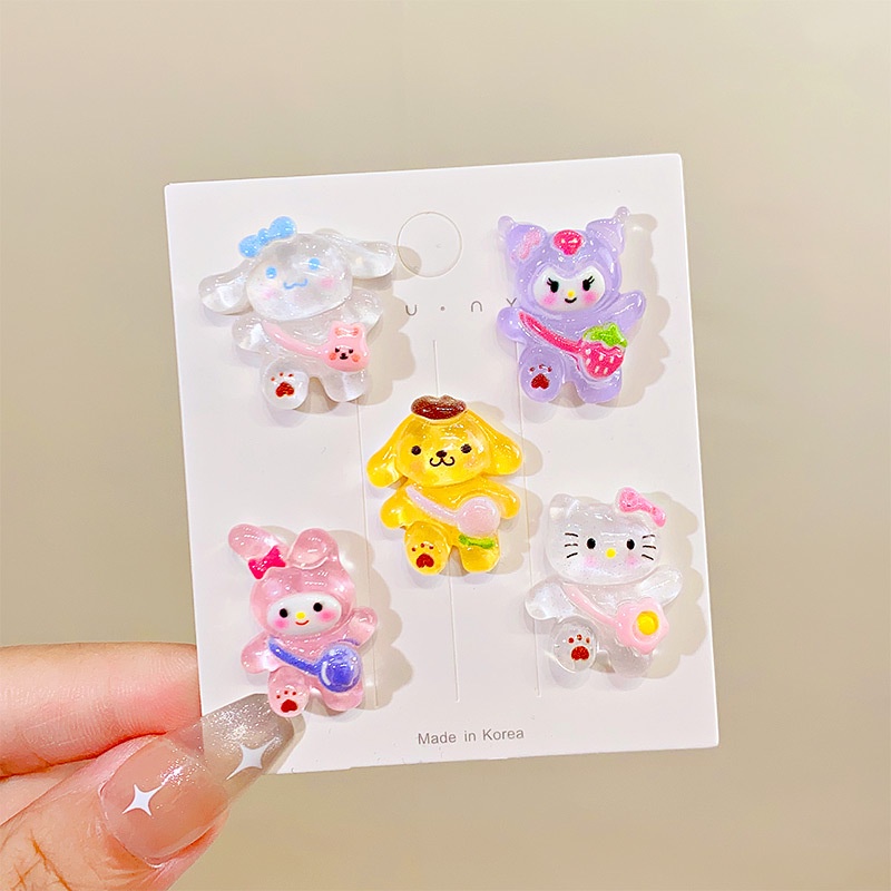 เรซิ่น diy แผ่นกาวเรซิ่น ลายการ์ตูนซานริโอ้ diy สําหรับติดตกแต่งโทรศัพท์มือถือ