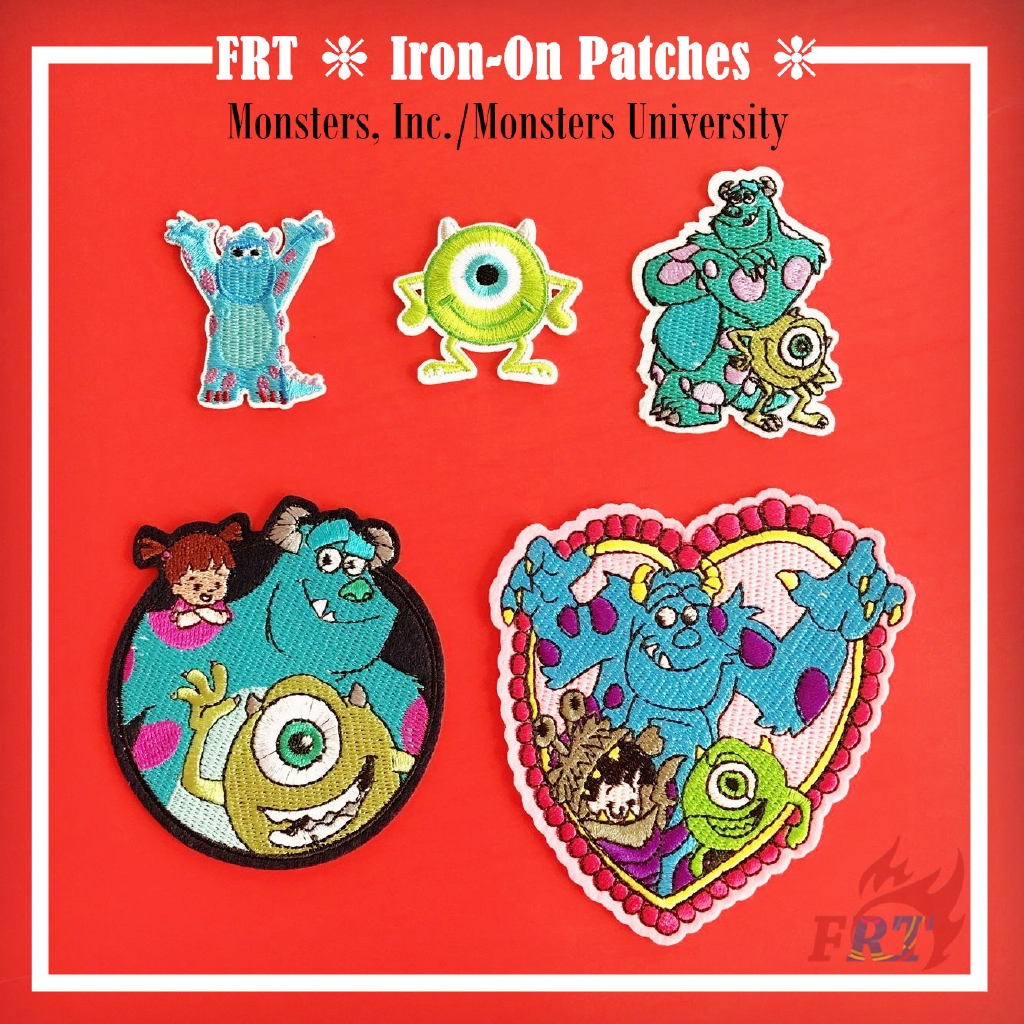 แผ่นป้ายการ์ตูน ลาย Disney: Monsters, Inc. - Series 03 สำหรับติดตกแต่งเสื้อผ้า
