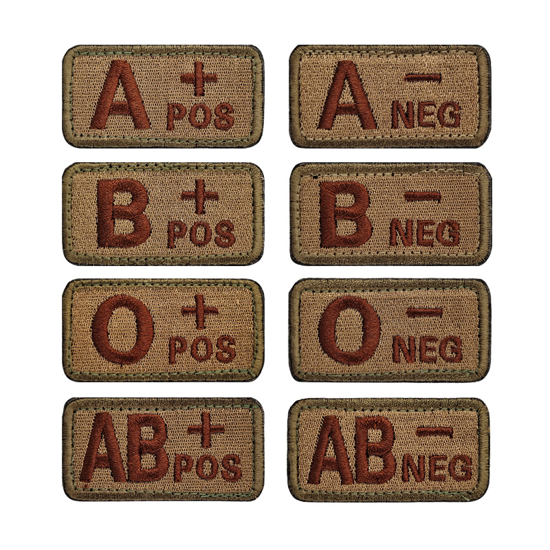 แผ่นป้ายปักโคลน AB O AB Pos Neg สําหรับติดหมวกกันน็อค