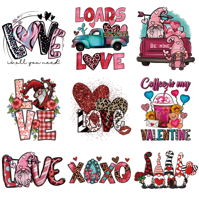 แผ่นแพทช์รีดร้อน ลาย Happy Valentine