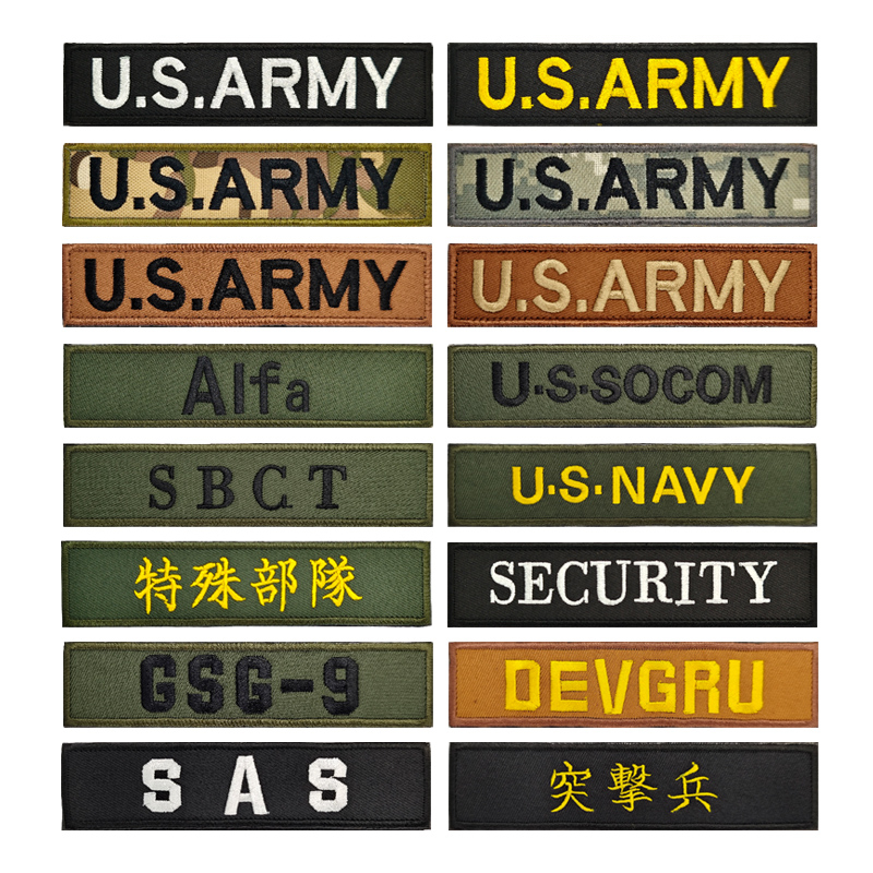 แผ่นแพทช์สติกเกอร์ ปักลาย Velcro สไตล์ทหาร สําหรับตกแต่งเสื้อผ้า