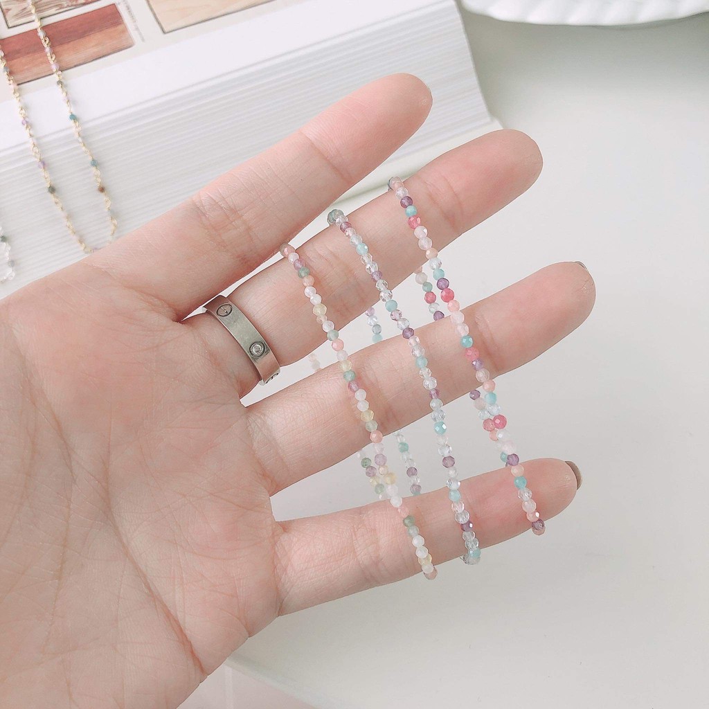 (โค้ด 3P4YE ลด 100.-) Winterwinter Jewelry Silver925 : กำไลหินแท้ร้อยด้วยเส้นเอ็น กำไลยางยืด ( ความยาว 16.5 cm )