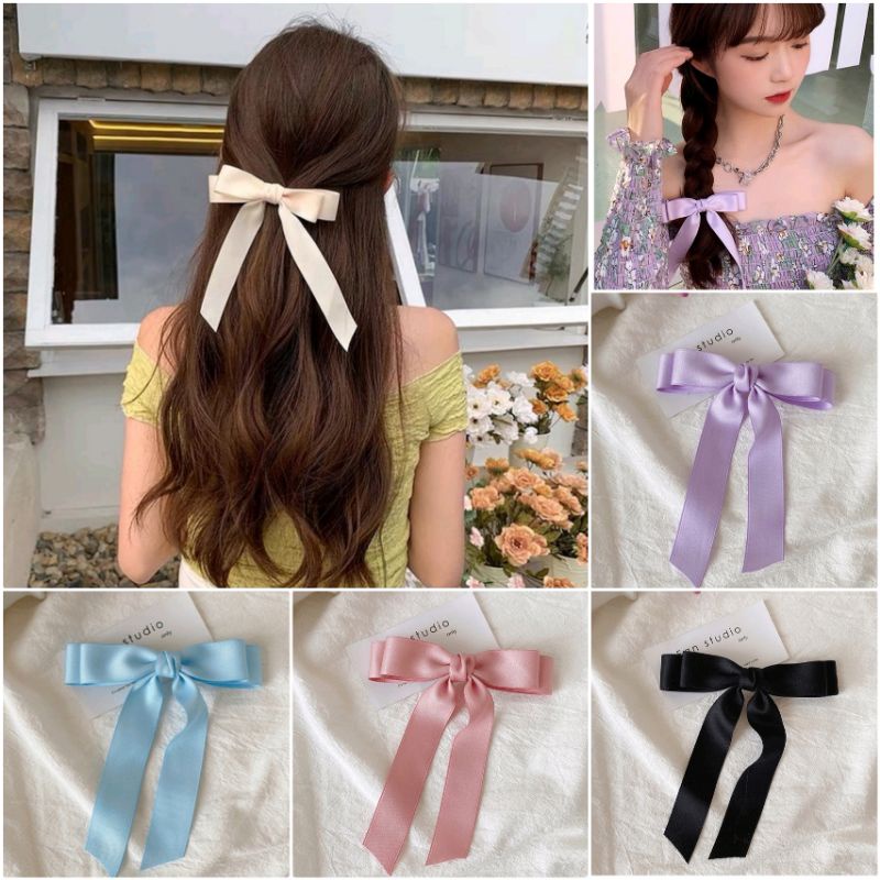 โบว์ติดผม โบว์ริ้บบิ้น กิ๊บโบว์ติดผม มี 16สี   พร้อมส่ง