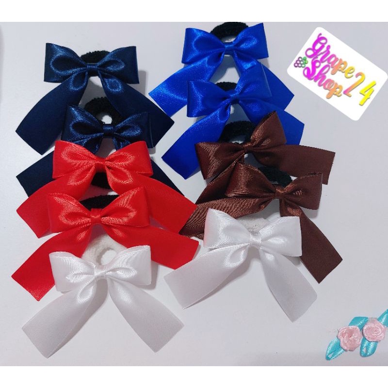 โบว์ติดผมนักเรียน ยางติดผมนักเรียน อนุบาล คู่ล่ะ20บาท(โบว์+ยาง20บ.คู่)