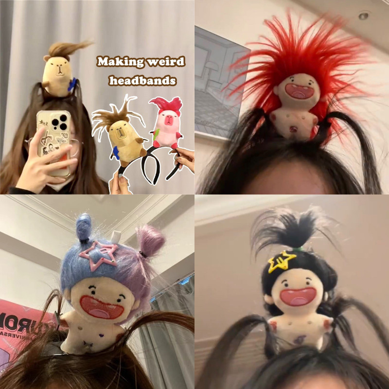 ใหม่ ที่คาดผม ตุ๊กตามอนสเตอร์ น่ารัก ตลก น่าเกลียด เครื่องประดับผมยาว