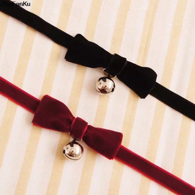 ✨พร้อมส่ง Choker โบว์ กระดิ่ง โชคเกอร์