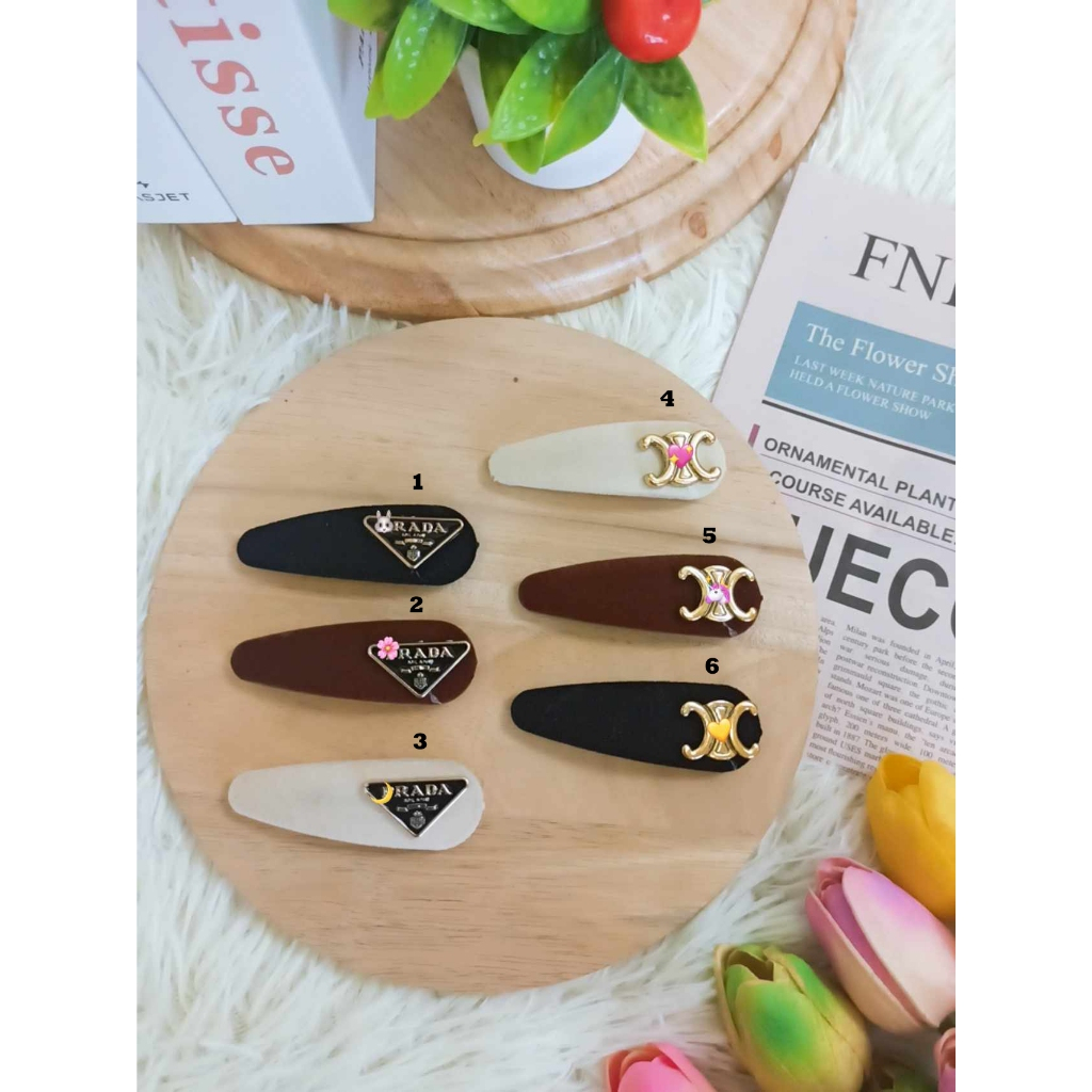 ❤️พร้อมส่งจากไทย❤️กิ๊บติดผมสไตล์เกาหลี กิ๊บแปะลายแบรนด์