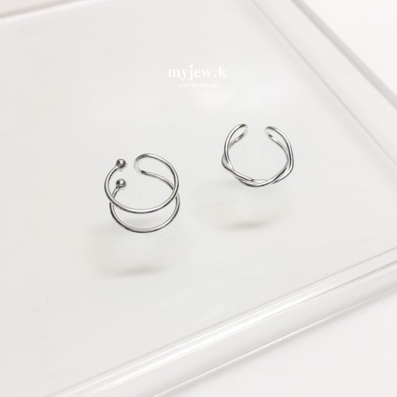⟡ myjew.k ต่างหูหนีบเงินแท้ : ต่างหูหนีบ earcuff ราคาต่อ 1 ชิ้น