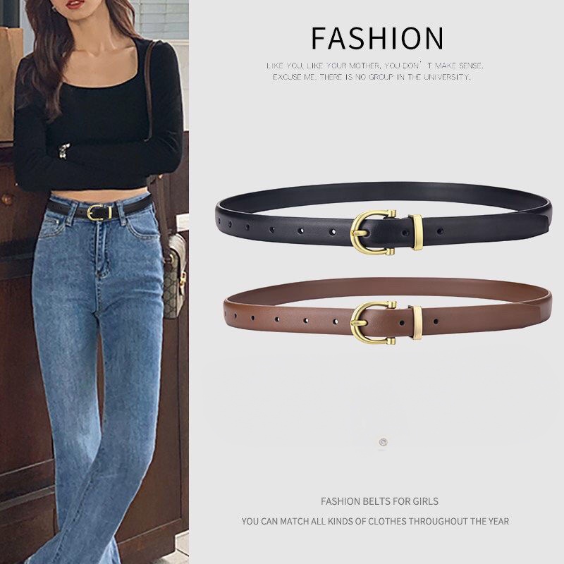 【COD & พร้อมส่ง】เข็มขัดหนังนิ่ม คุณภาพสูง แฟชั่นสําหรับผู้หญิง 3 style