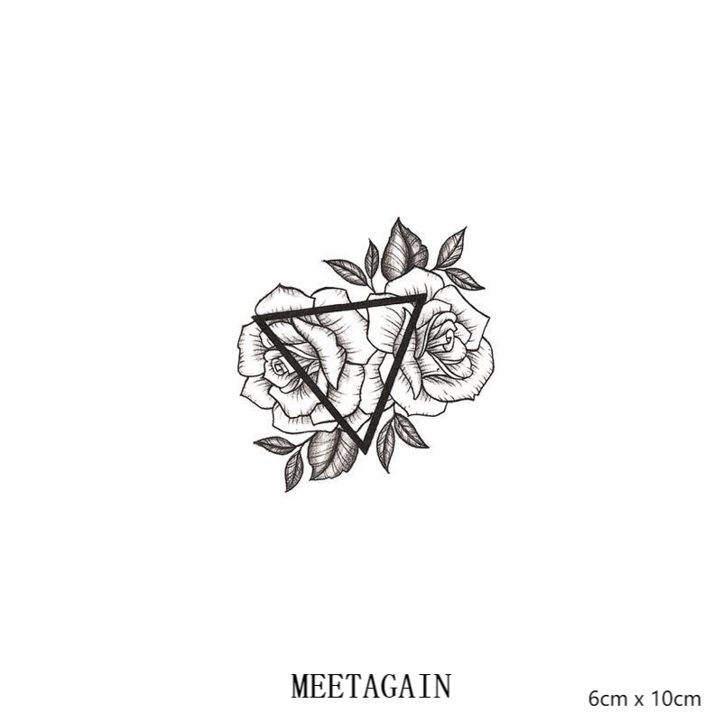【MEET Magic Tattoo】สติกเกอร์รอยสักชั่วคราว กันน้ํา 6 ซม. x 10 ซม. 15 วัน M-017
