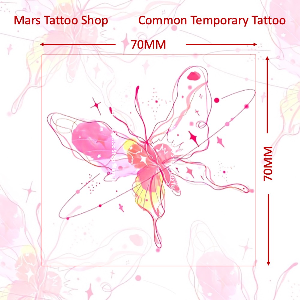 【Mars Tattoo】สติกเกอร์รอยสักชั่วคราว ลายผีเสื้อ ผีเสื้อ ติดทนนาน CX001